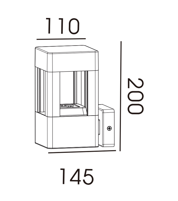 Đèn tường viền bốn mặt hình chữ nhật HR60041 Đèn tường viền bốn mặt hình chữ nhật HR60041