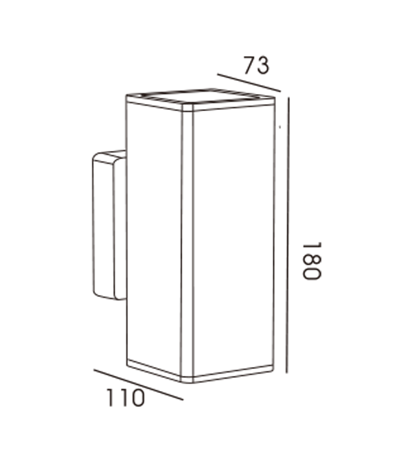 Đèn tường hai chiều ống vuông HR60336 Đèn tường hai chiều ống vuông HR60336