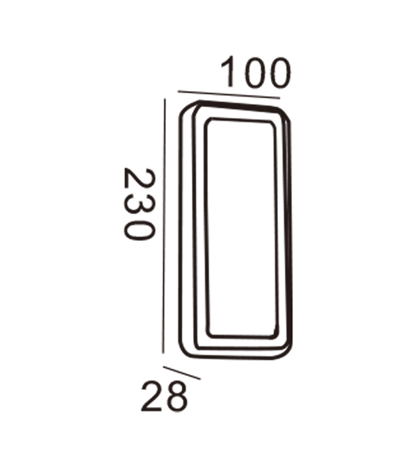 Đèn tường Apple-Hình chữ nhật HR20022 Đèn tường Apple-Hình chữ nhật HR20022