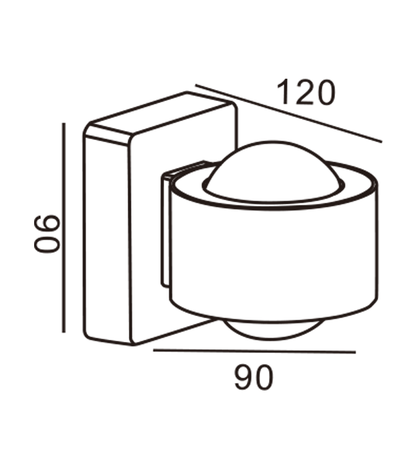Hiệu ứng đèn đôi đầu cụ thể Đèn tường tròn HR60471 Hiệu ứng đèn đôi đầu cụ thể Đèn tường tròn HR60471