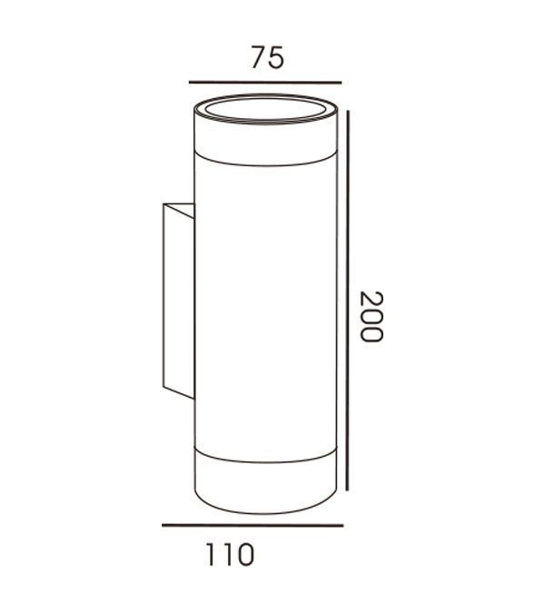 Đèn tường hai chiều 75 ống HR60276 Đèn tường hai chiều 75 ống HR60276