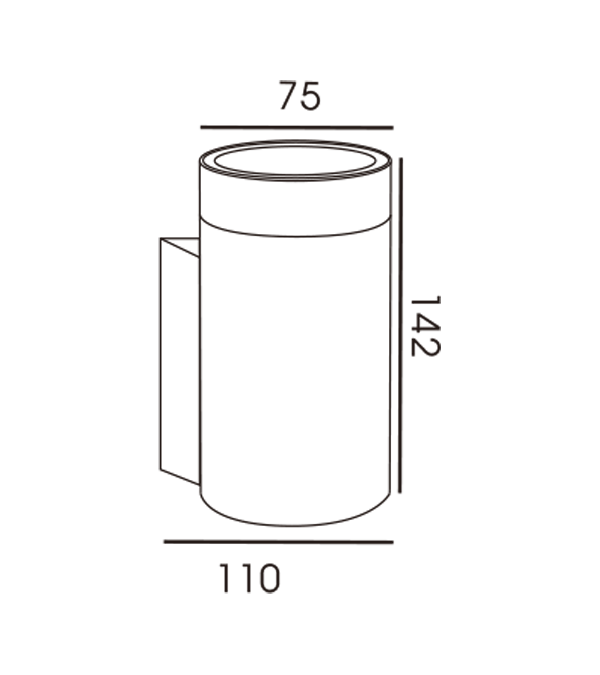 Đèn tường bóng đèn PAMA đơn hướng 75 ống HR60275 Đèn tường bóng đèn PAMA đơn hướng 75 ống HR60275