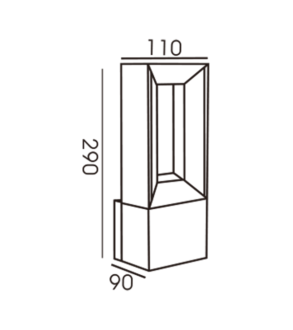 Đèn tường cảm ứng ánh sáng góc xiên 110 HR60092S Đèn tường cảm ứng ánh sáng góc xiên 110 HR60092S