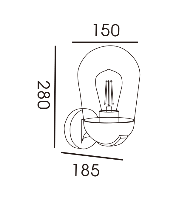 Đèn tường kính Rocket Head HR60111 Đèn tường kính Rocket Head HR60111