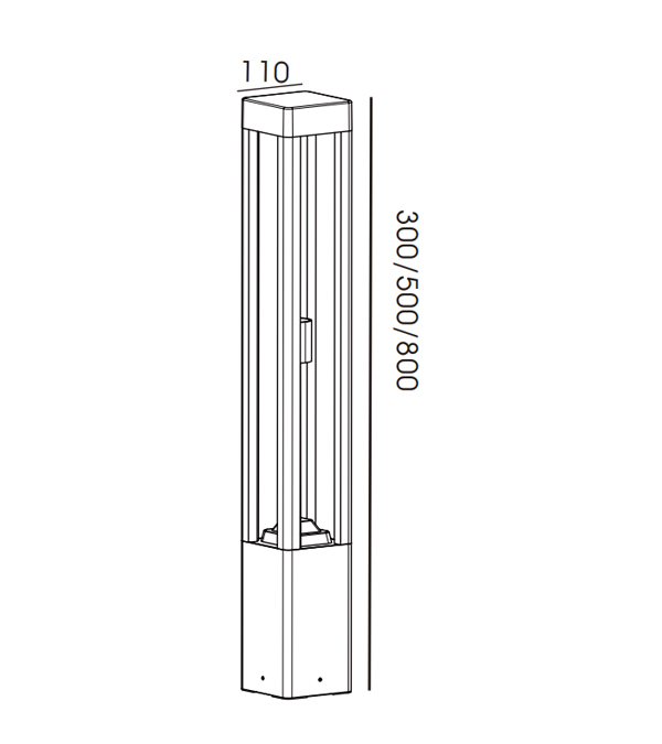 Đèn sân vườn kính bốn mặt HR60041-500 Đèn sân vườn kính bốn mặt HR60041-500