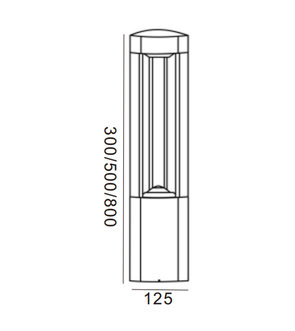 Đèn sân vườn LED tam giác 125 HR60031-500-LED Đèn sân vườn LED tam giác 125 HR60031-500-LED
