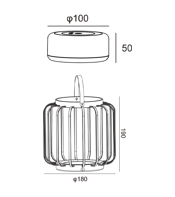 Đèn sạc rỗng HR95016 Đèn sạc rỗng HR95016