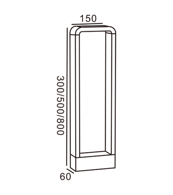 Đèn sân vườn góc tròn HR60071-800 Đèn sân vườn góc tròn HR60071-800