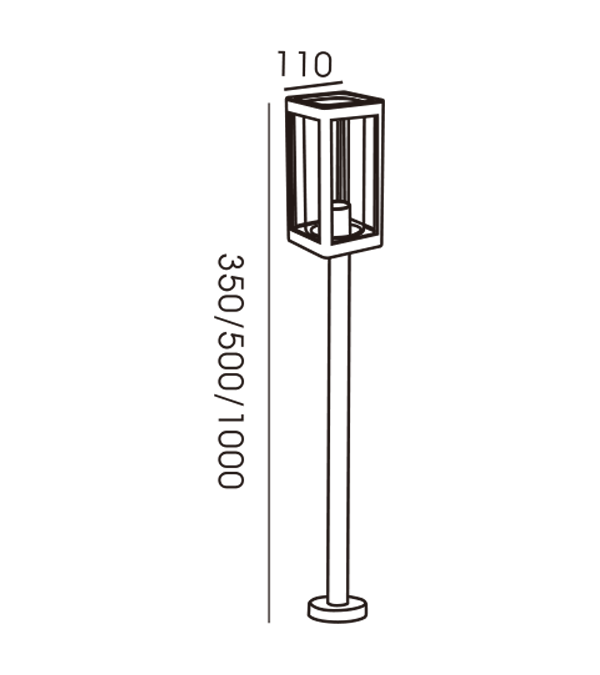 Đèn sân vườn có mái che 110 HR60122-1000 Đèn sân vườn có mái che 110 HR60122-1000