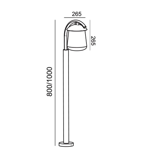 Đèn sân vườn bằng kính phẳng Parrot HR60701-800 Đèn sân vườn bằng kính phẳng Parrot HR60701-800