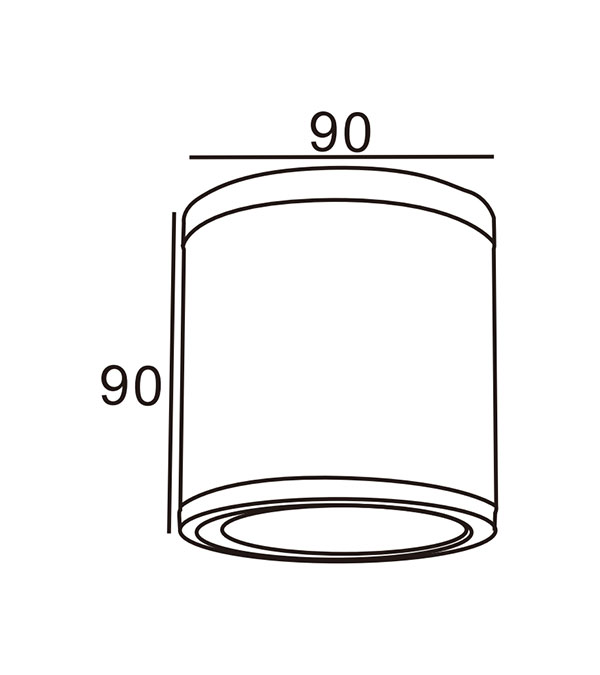 Đèn trần trụ nhôm 90 GU10 HR10201 Đèn trần trụ nhôm 90 GU10 HR10201