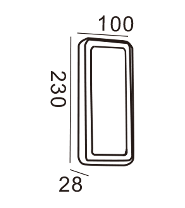 Đèn tường Apple-Hình chữ nhật HR20022 Đèn tường Apple-Hình chữ nhật HR20022